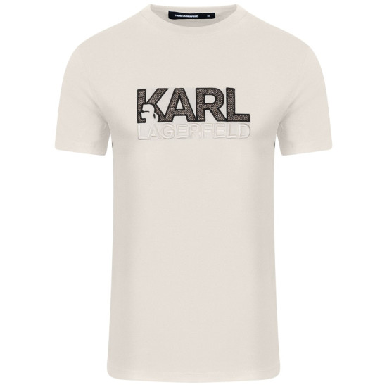 Karl Lagerfeld Εκρού T-shirt C Neck - 755038 554225
