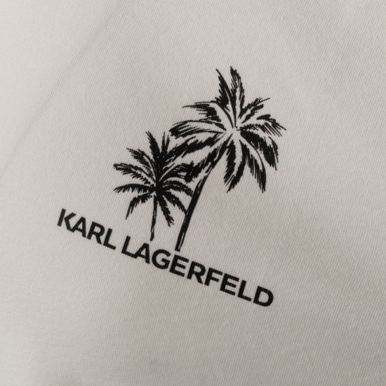 Karl Lagerfeld Εκρού T-shirt C Neck - 755041 562221