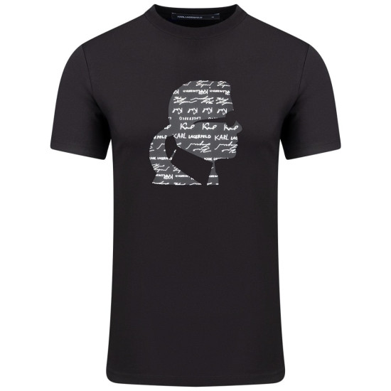 Karl Lagerfeld Μαύρο T-shirt C Neck - 755042 553235