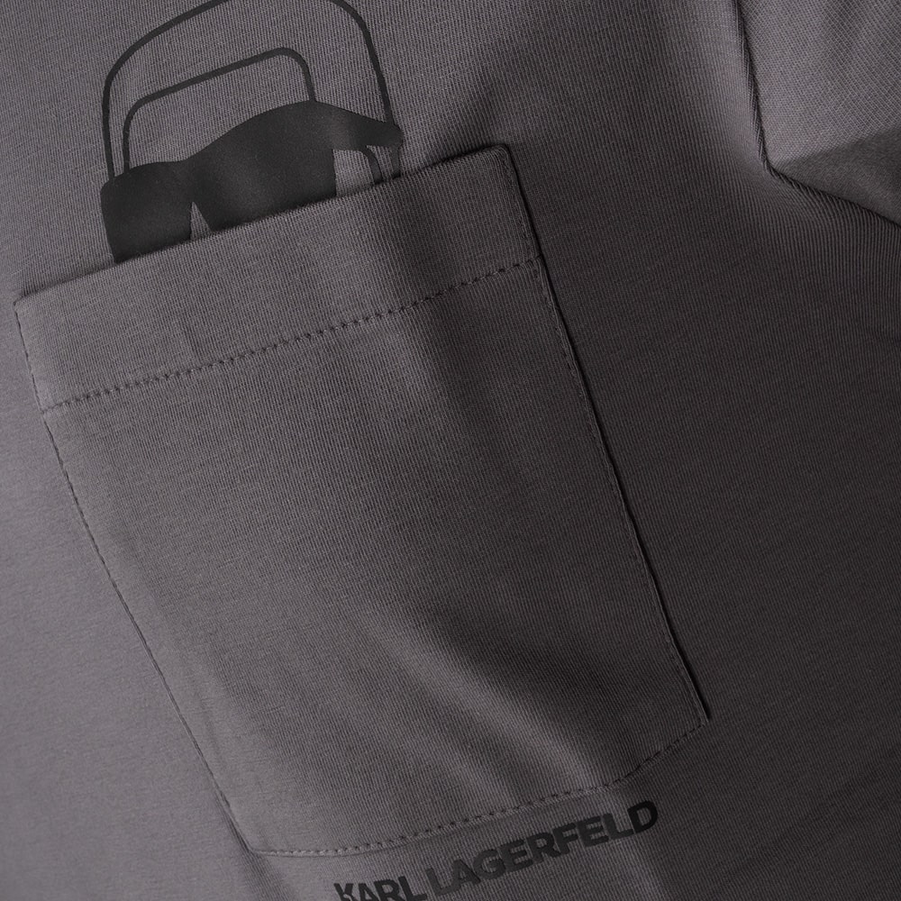 Karl Lagerfeld Γκρι T-shirt C Neck - 755047 561221
