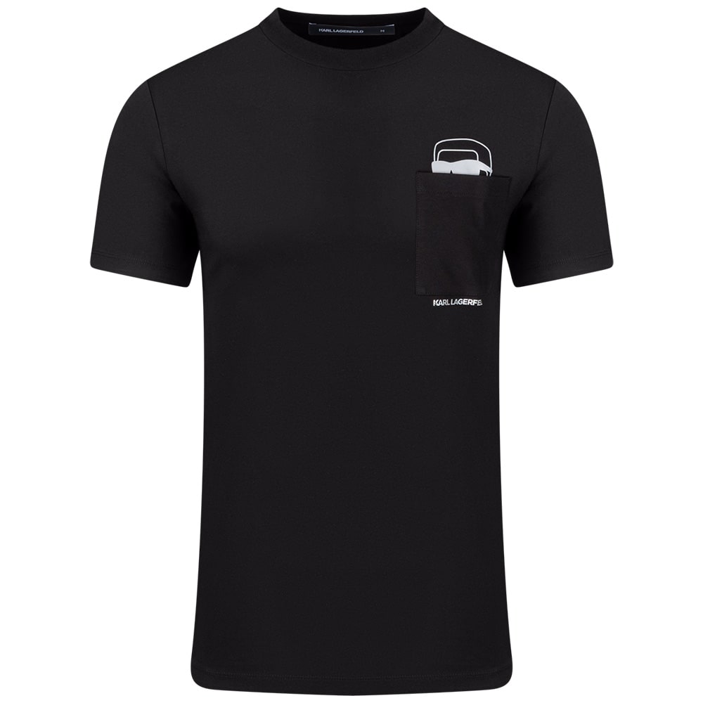 Karl Lagerfeld Μαύρο T-shirt C Neck - 755047 561221