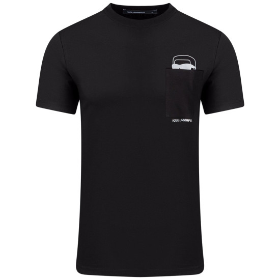 Karl Lagerfeld Μαύρο T-shirt C Neck - 755047 561221