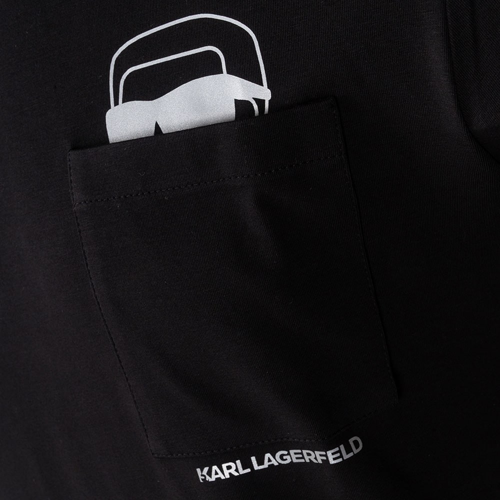 Karl Lagerfeld Μαύρο T-shirt C Neck - 755047 561221