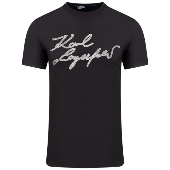 Karl Lagerfeld Μαύρο T-shirt C Neck - 755048 544224