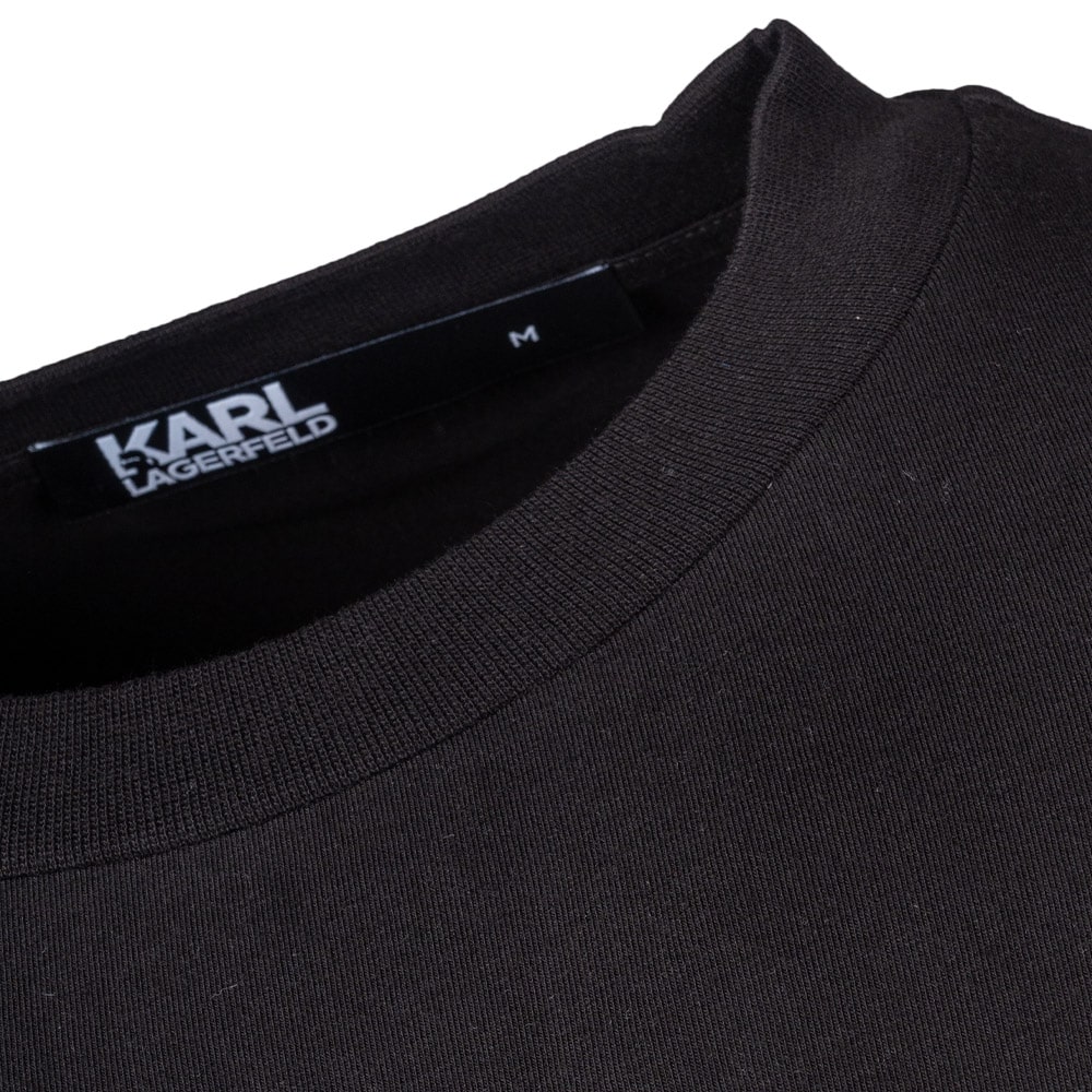 Karl Lagerfeld Μαύρο T-shirt C Neck - 755051 542221