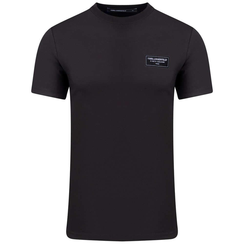 Karl Lagerfeld Μαύρο T-shirt C Neck - 755052 552224