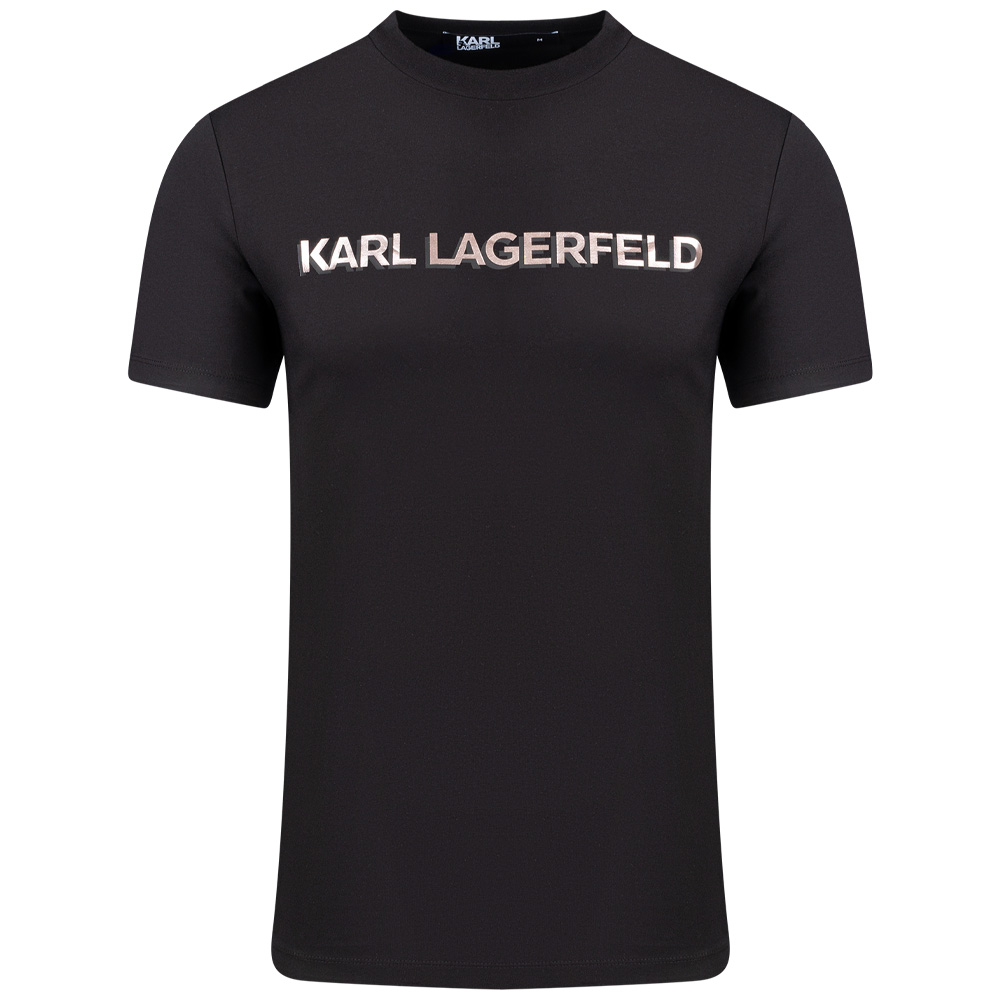 Karl Lagerfeld Μαύρο T-shirt C Neck - 755053 542221
