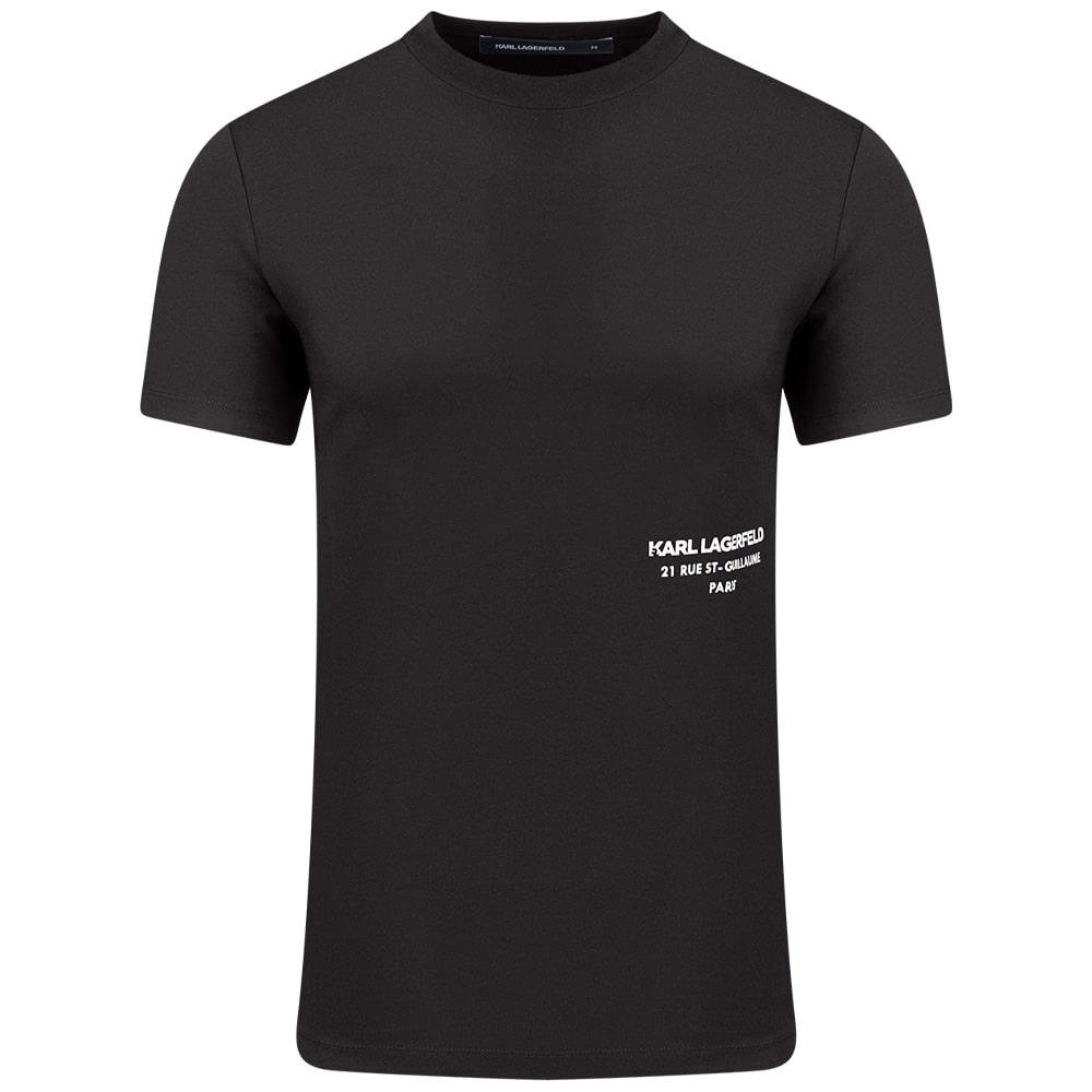 Karl Lagerfeld Μαύρο T-shirt C Neck - 755054 554235