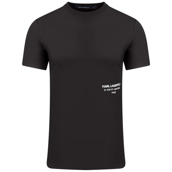 Karl Lagerfeld Μαύρο T-shirt C Neck - 755054 554235