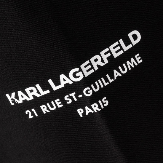 Karl Lagerfeld Μαύρο T-shirt C Neck - 755054 554235