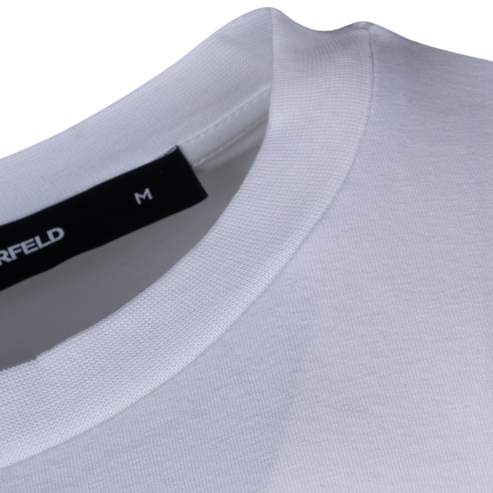 Karl Lagerfeld Λευκό T-shirt C Neck - 755058 552235