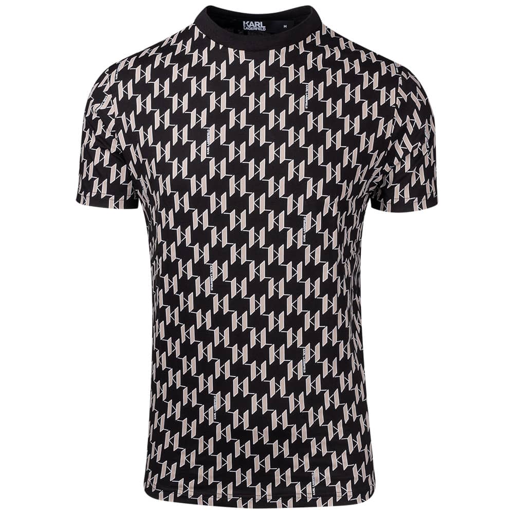 Karl Lagerfeld Μαύρο/Μπεζ T-shirt - 755074 534251