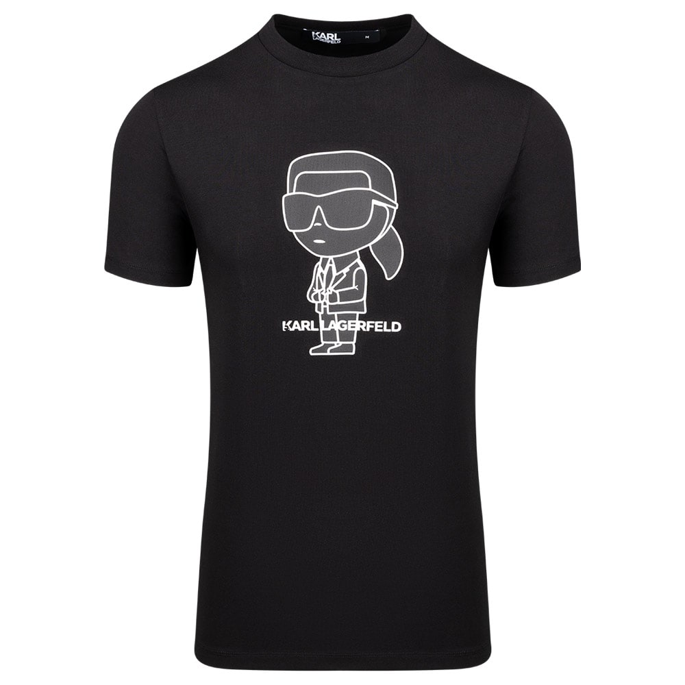 Karl Lagerfeld T-shirt Round Neck 755086 531221 Μαύρο