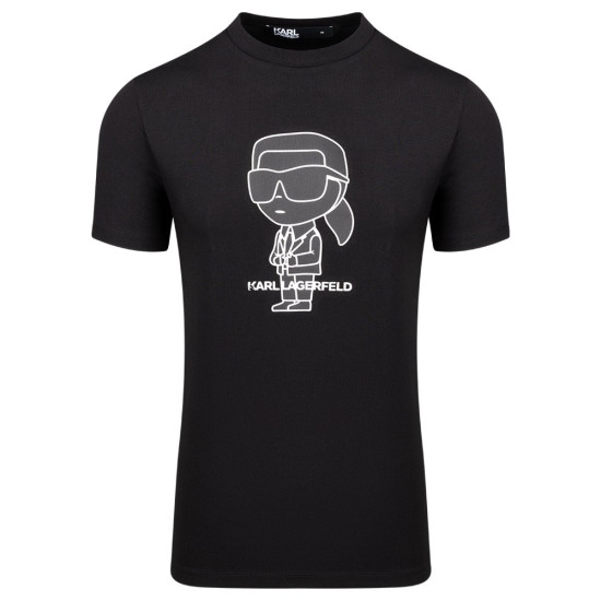 Karl Lagerfeld T-shirt Round Neck 755086 531221 Μαύρο