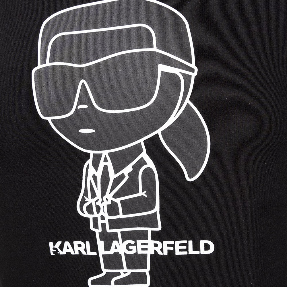 Karl Lagerfeld T-shirt Round Neck 755086 531221 Μαύρο