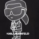 Karl Lagerfeld T-shirt Round Neck 755086 531221 Μαύρο