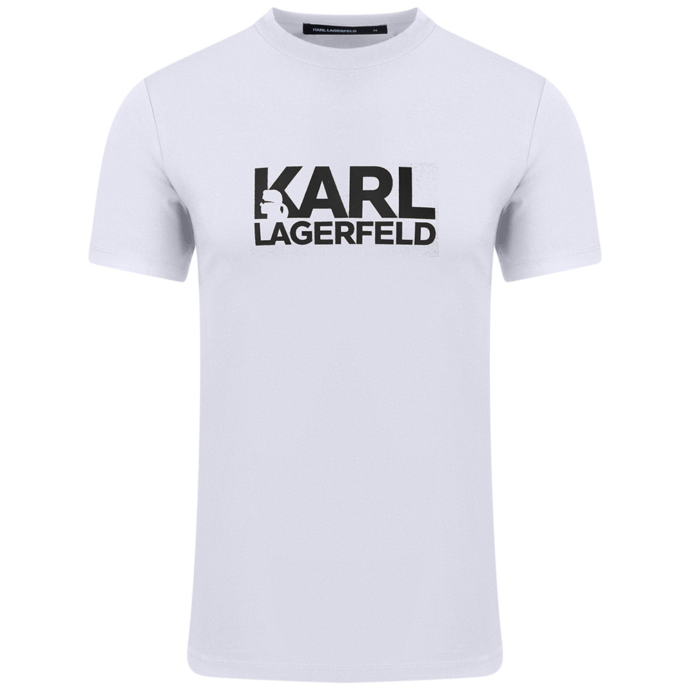 Karl Lagerfeld Λευκό T-shirt C Neck - 755087 554235