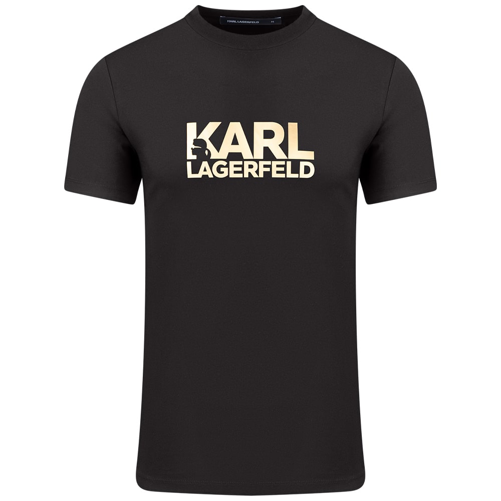Karl Lagerfeld Μαύρο T-shirt C Neck - 755087 554235