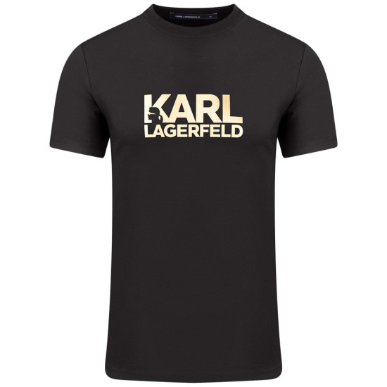 Karl Lagerfeld Μαύρο T-shirt C Neck - 755087 554235