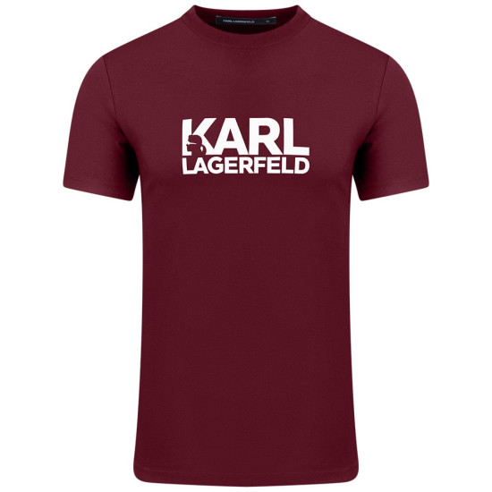 Karl Lagerfeld Μπορντό T-shirt C Neck - 755087 554235