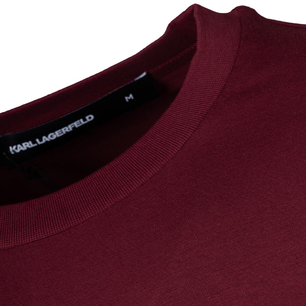 Karl Lagerfeld Μπορντό T-shirt C Neck - 755087 554235