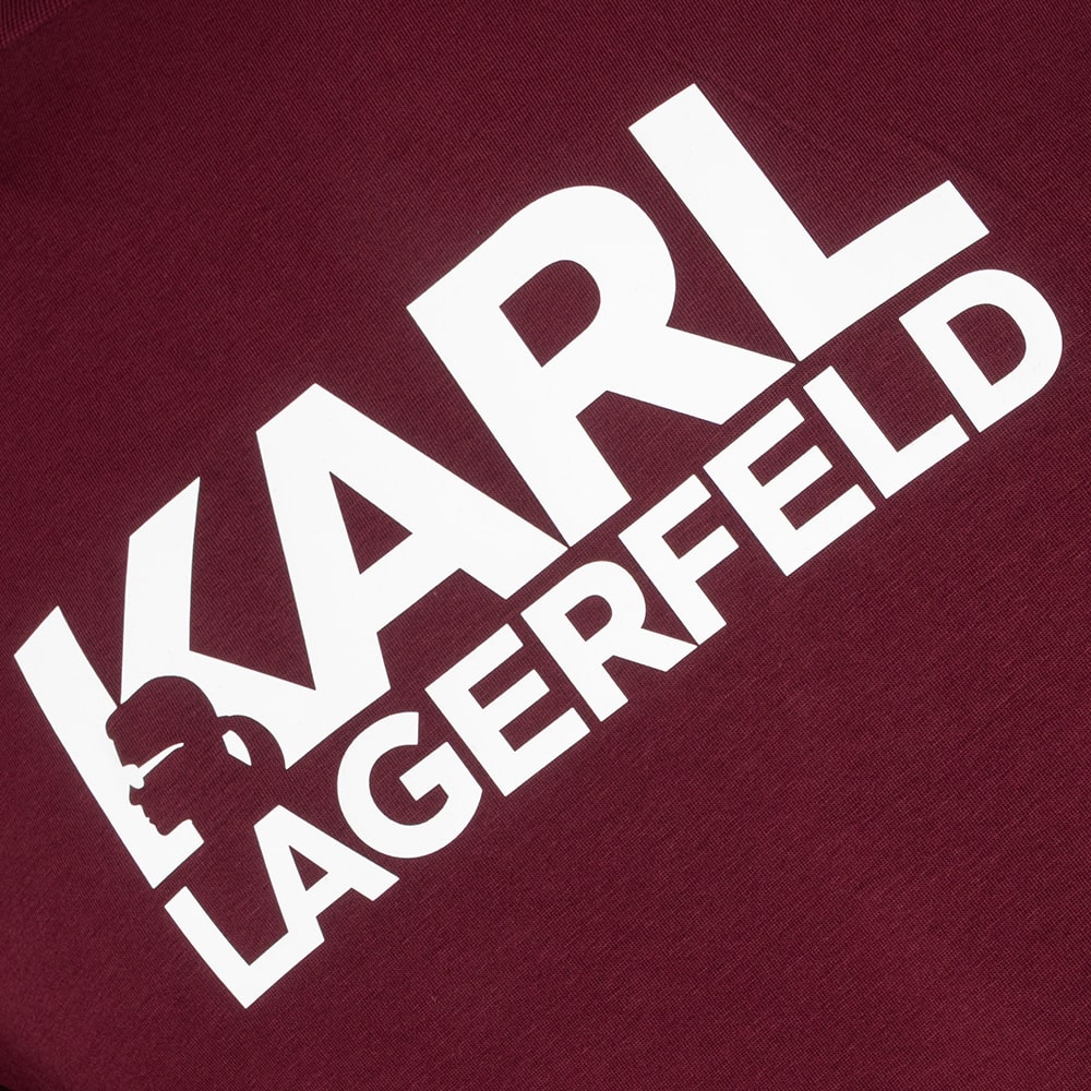 Karl Lagerfeld Μπορντό T-shirt C Neck - 755087 554235