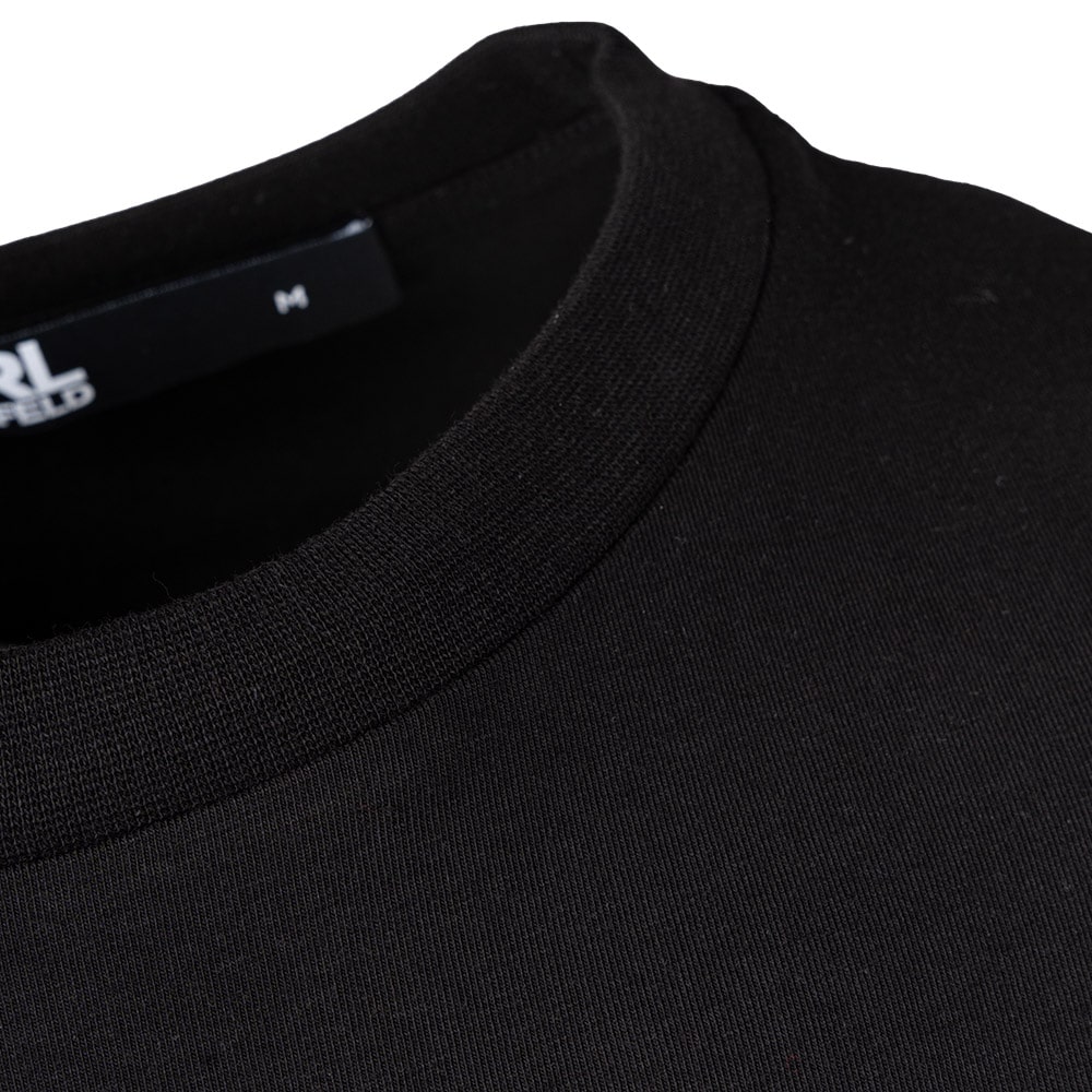 Karl Lagerfeld T-shirt Round Neck 755086 531221 Μαύρο