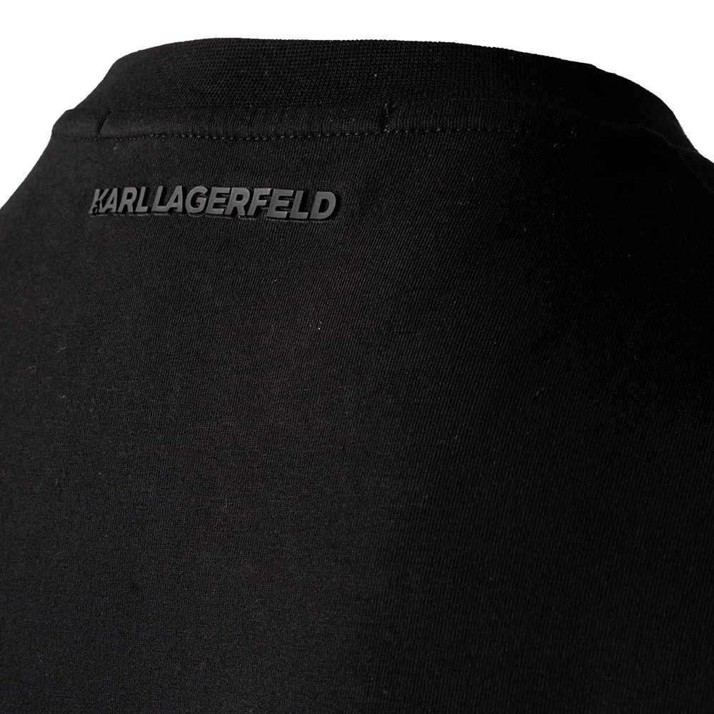 Karl Lagerfeld T-shirt Round Neck 755086 531221 Μαύρο