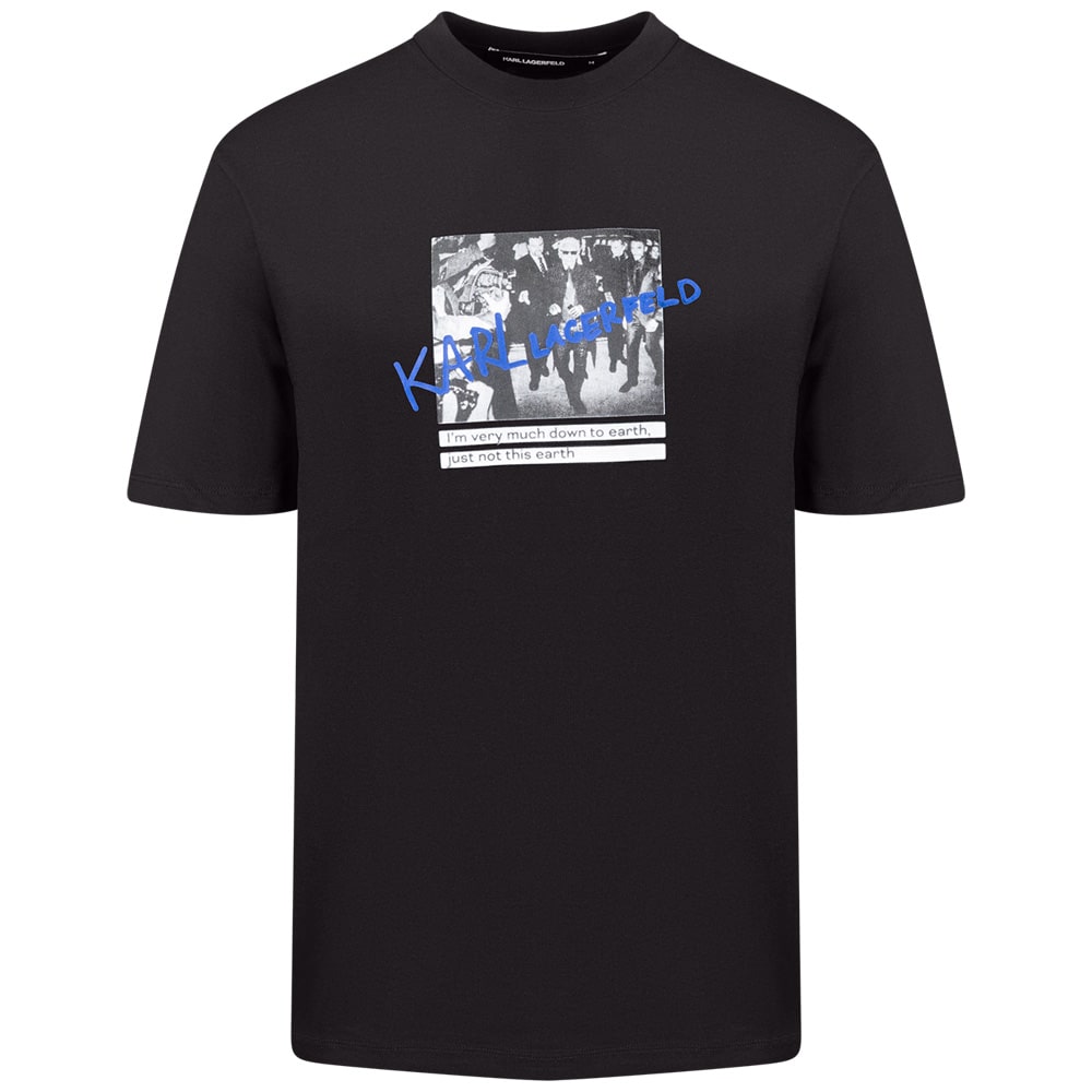 Karl Lagerfeld Μαύρο T-shirt C Neck - 755143 553225
