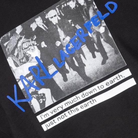 Karl Lagerfeld Μαύρο T-shirt C Neck - 755143 553225