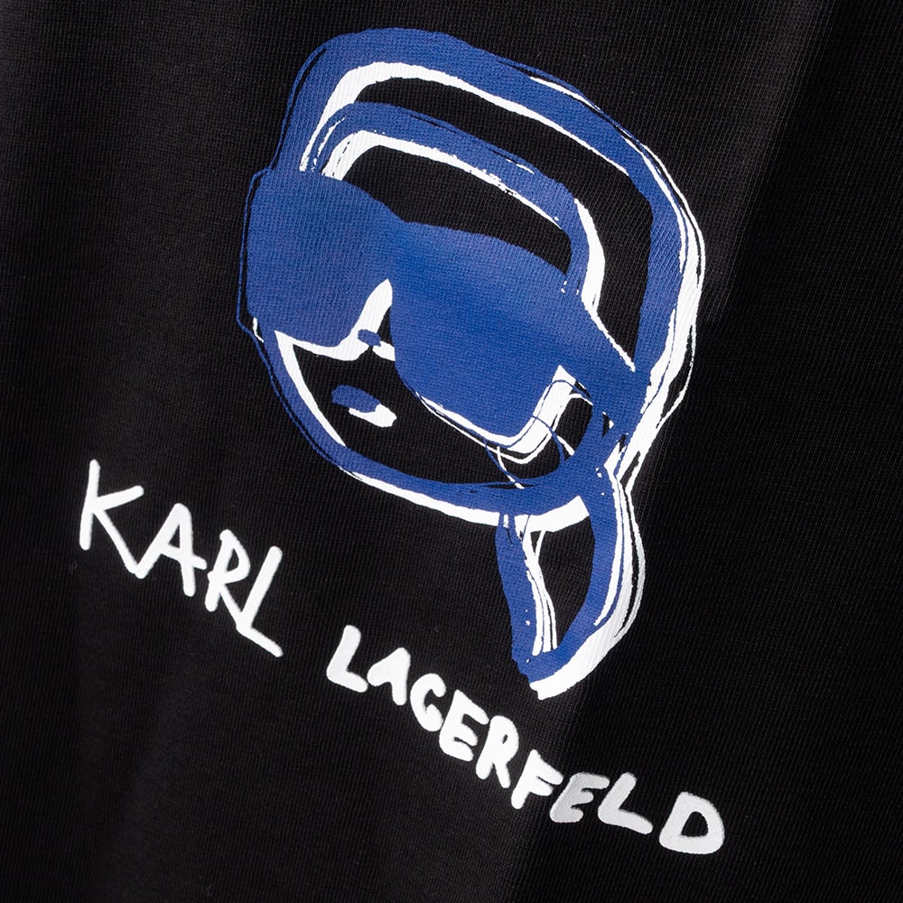 Karl Lagerfeld Μαύρο T-shirt C Neck - 755144 553225