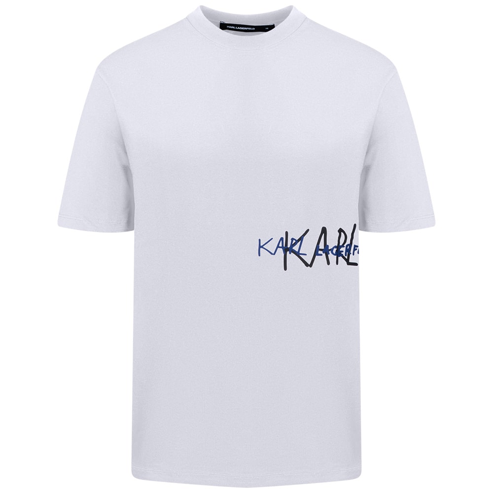 Karl Lagerfeld Λευκό T-shirt C Neck - 755145 553225