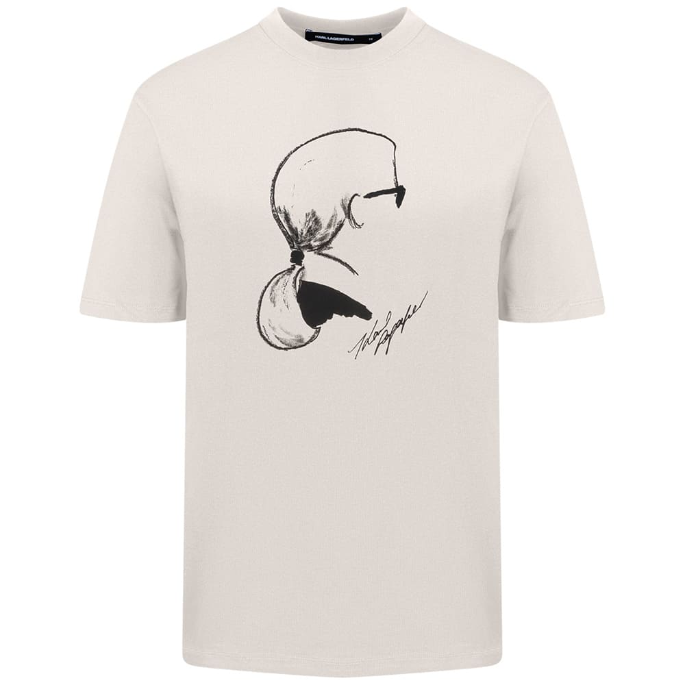 Karl Lagerfeld Εκρού T-shirt C Neck - 755146 562224