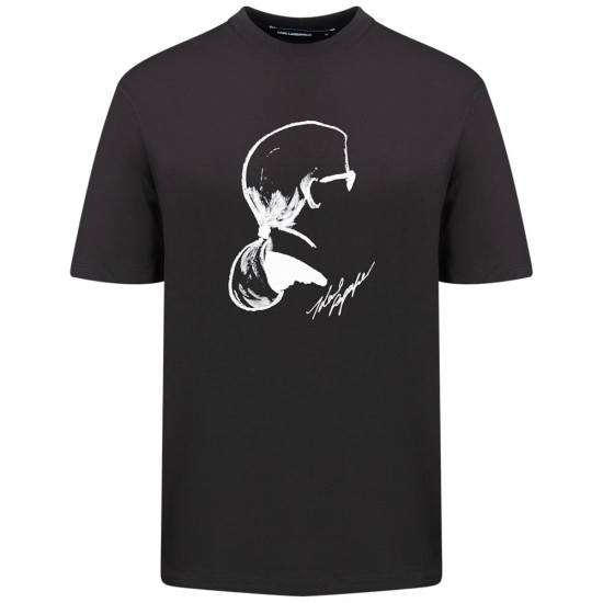 Karl Lagerfeld Μαύρο T-shirt C Neck - 755146 562224