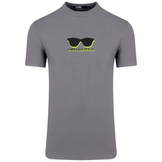 Karl Lagerfeld Γκρι T-shirt C Neck - 755400 552235