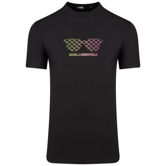Karl Lagerfeld Μαύρο T-shirt C Neck - 755402 552235