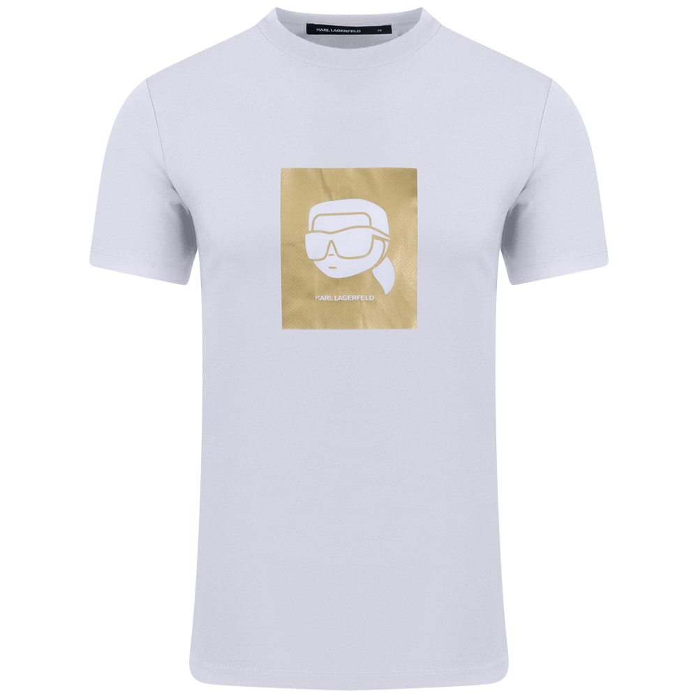Karl Lagerfeld Λευκό T-shirt C Neck - 755460 551235