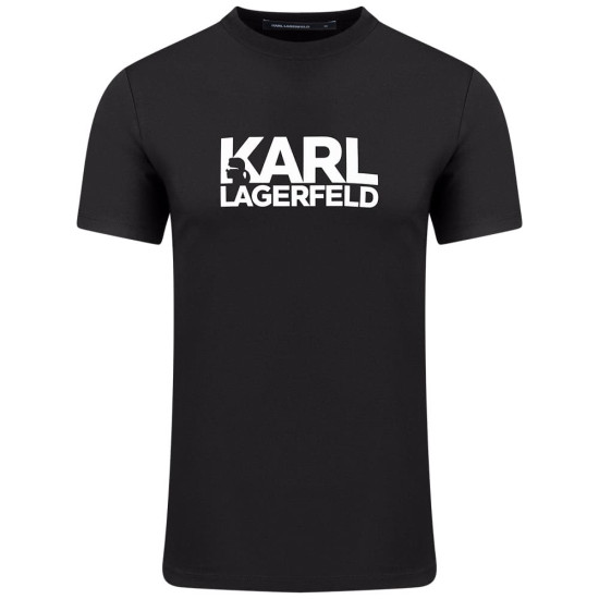 Karl Lagerfeld Μαύρο T-shirt C Neck - 755780 500235