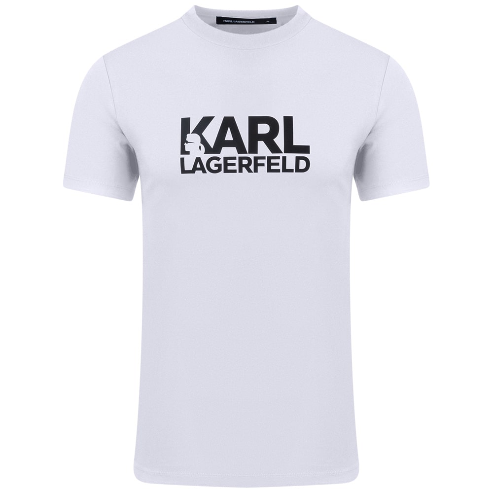 Karl Lagerfeld Λευκό T-shirt C Neck - 755780 561235