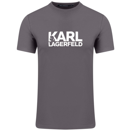 Karl Lagerfeld Γκρι T-shirt C Neck - 755780 561235