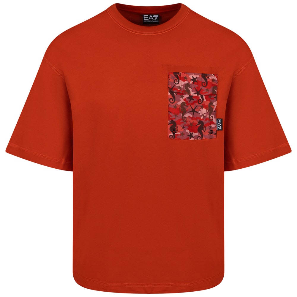 Emporio Armani EA7 Κοραλλί T-shirt C Neck - 7M000121AF12874