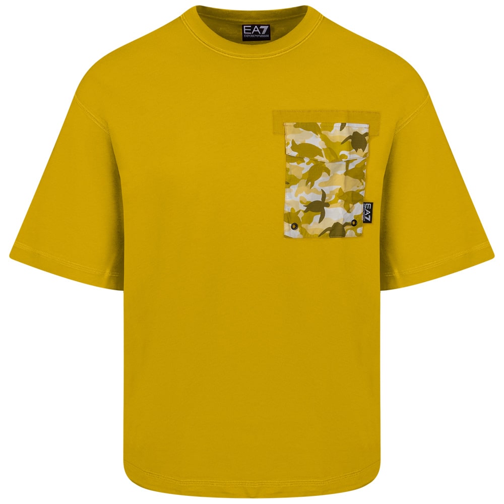 Emporio Armani EA7 Κίτρινο T-shirt C Neck - 7M000121AF12874