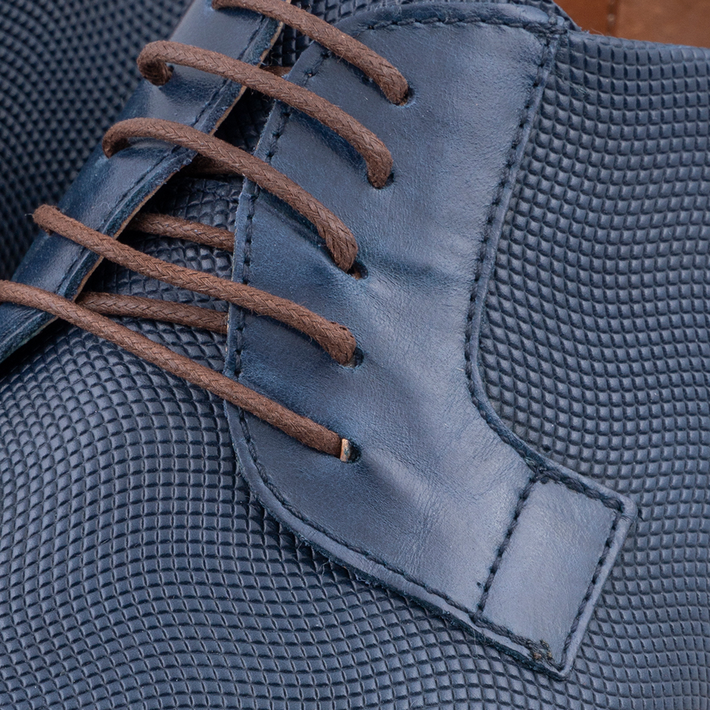 RAYMONT Μπλε Derby 100% Leather - 811 