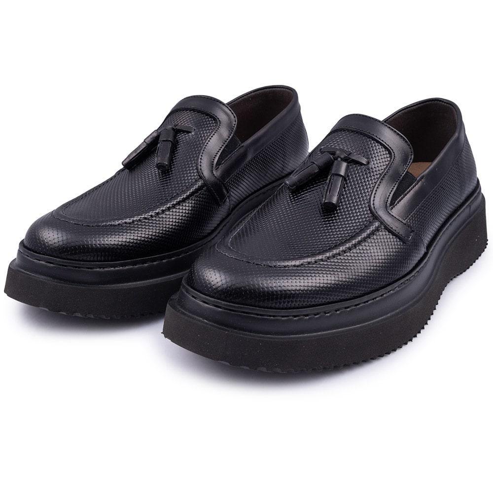 Raymont Μαύρα Tassel Loafers - 829 