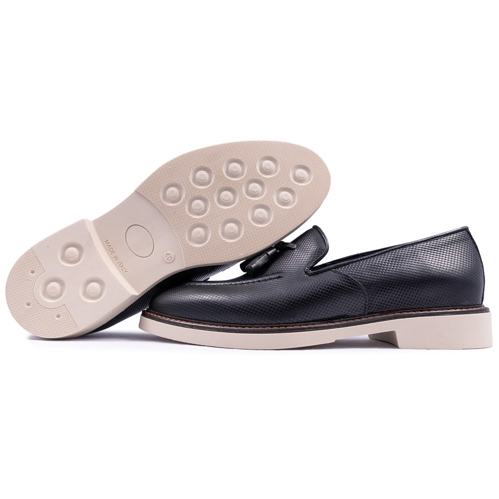 Raymont Μαύρα Tassel Loafers 100% Δέρμα - 851