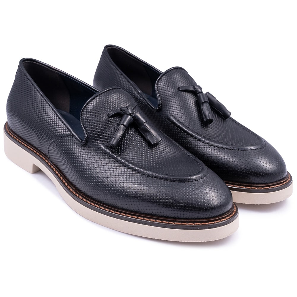 Raymont Μαύρα Tassel Loafers 100% Δέρμα - 851