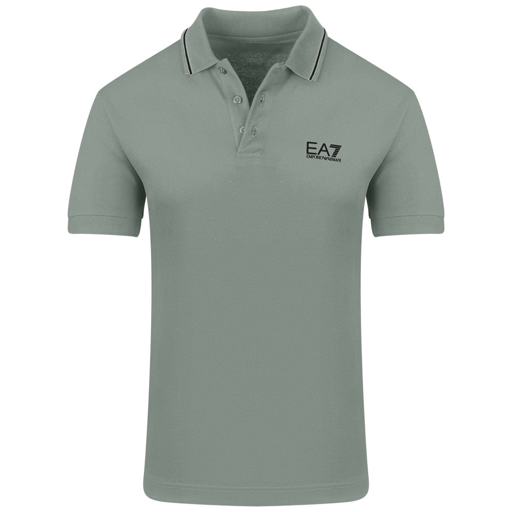 Emporio Armani EA7 Χακί Κοντομάνικο polo - 8NPF16PJVUZ