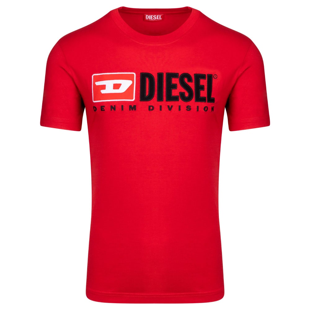 DIESEL Κόκκινο T-Shirt C Neck -  A03766 0AAXJ