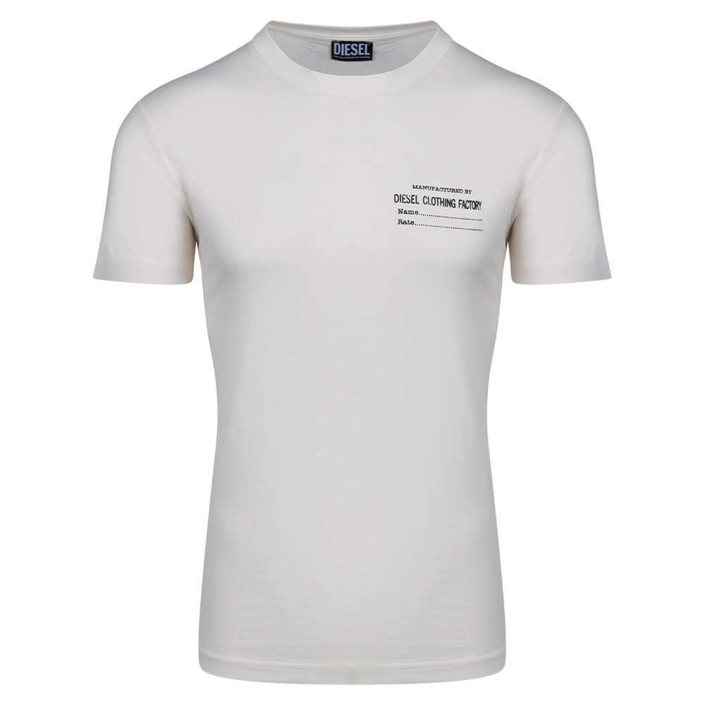 DIESEL Λευκό T-shirt C Neck - A03816 0GRAM
