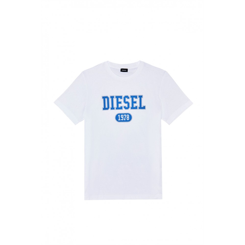 DIESEL Λευκό T-Shirt C Neck - A03824 0GRAI